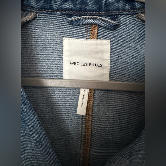 Avec Les Filles Denim relaxed Trench Coat - Picture 3 of 6